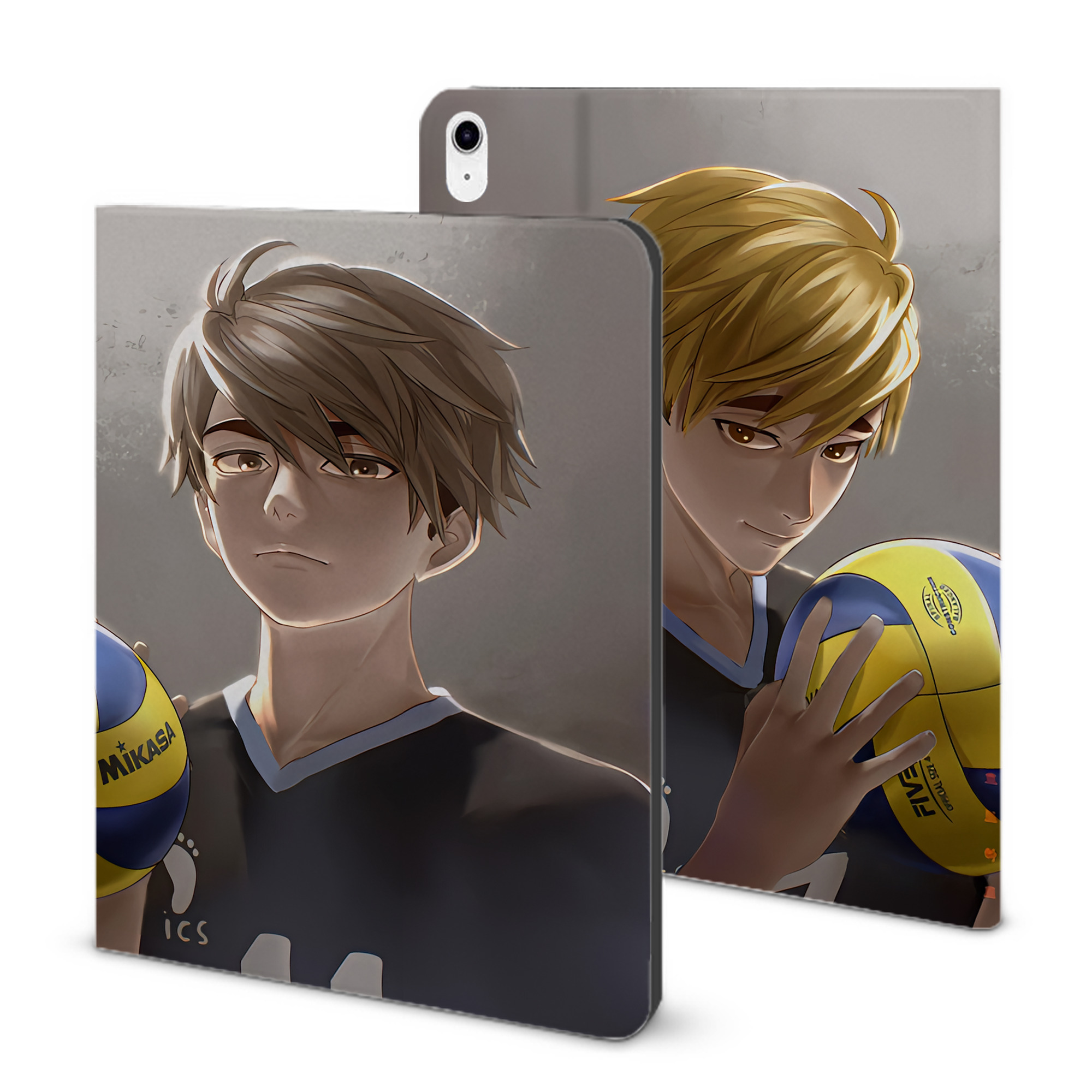 （画像用） ハイキュー!! Haikyu!! IPad ケース ブック型 PUレザー TPU 耐衝撃 軽量 薄型 ペン収納なし 全面保護 IPad 各モデル対応